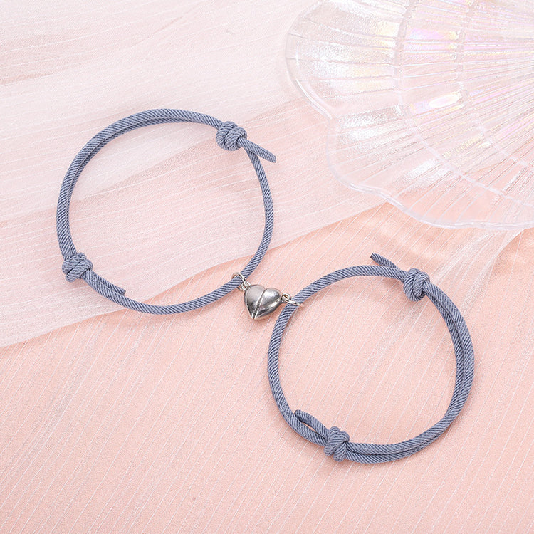 2pcs Bracelet Love Locket Couples Magnetic Heart Lovers Friendship Dating Jewelry-Keep Melbourne Marvellous Official Store