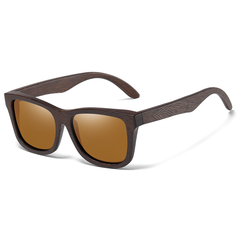 Bamboo Frame Sunglasses Natural Wood With Gift Box