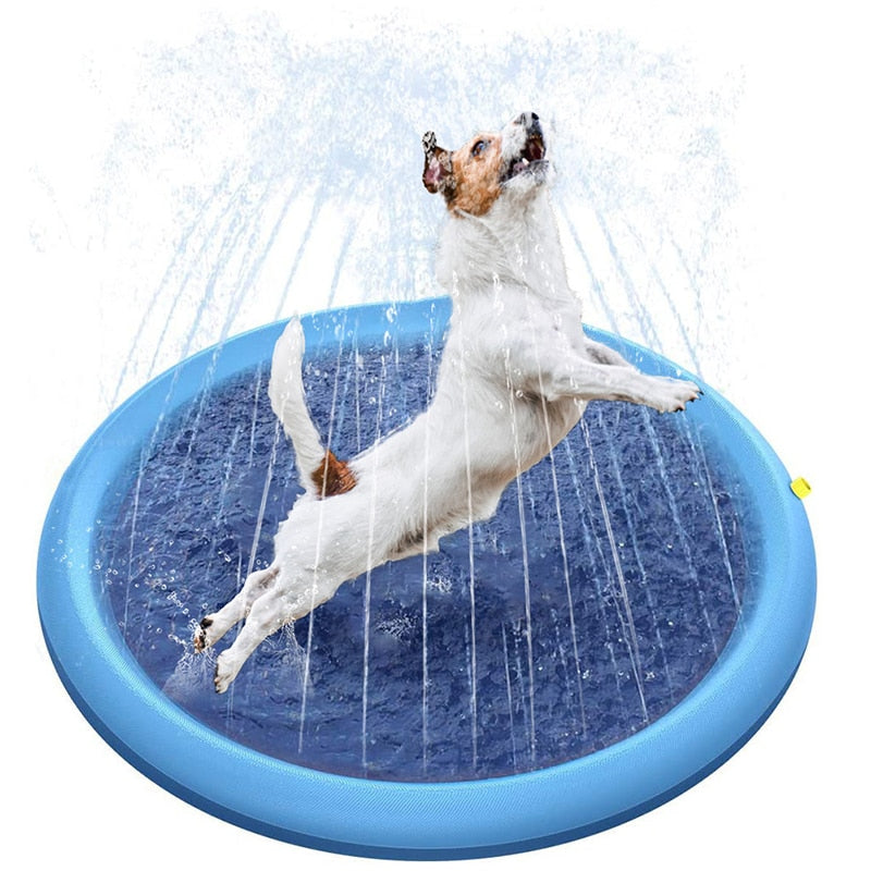 Dog Wash Fountain Sprinkler Inflatable Swimming Pool Dog Toy - Cool In Summer Heat