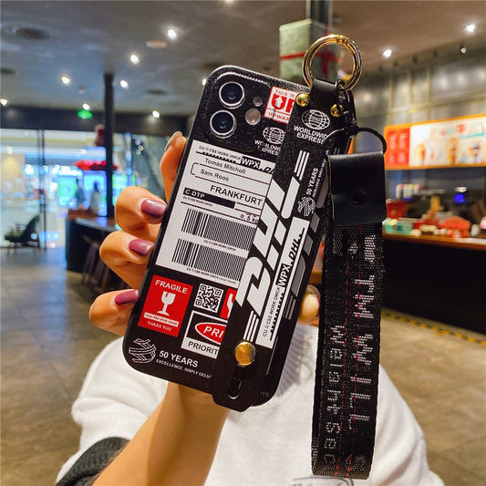Anti-Drop Mobile Phone Case & Stand Plus Wrist Strap for iPhone - DHL 50th Anniversary Edition