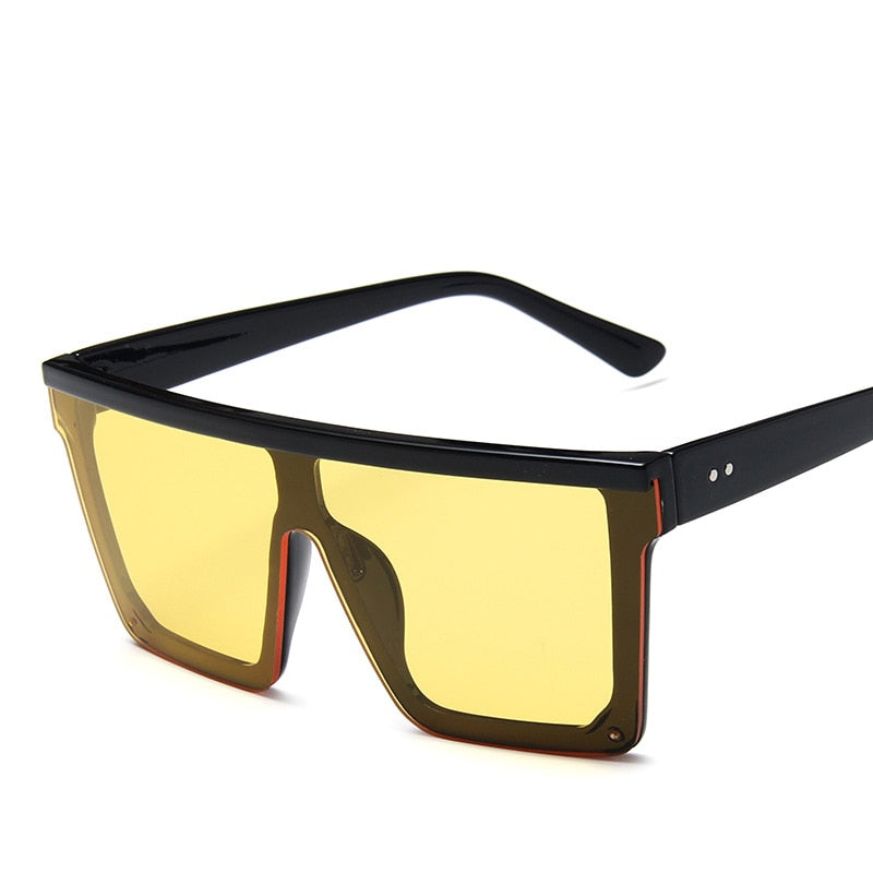 Large Unisex Sunglasses Oversized Big-Frame Flat-Top
