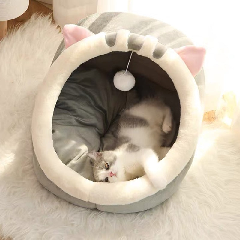 Cat Bed Anxiety Calming Cave For Cats Kittens & Small Dogs