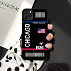 International City iPhone Case Travel Ticket Boarding Pass - Milano Barcelona Berlin Budapest Prague Vienna