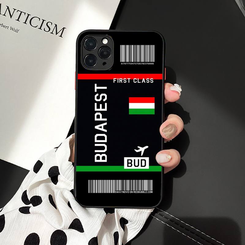 Intrnational City iPhone Case Travel Boarding Pass Airplane - Los Angeles Madrid New York Tokyo Zurich Chicago