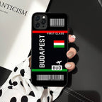 Intrnational City iPhone Case Travel Boarding Pass Airplane - Los Angeles Madrid New York Tokyo Zurich Chicago