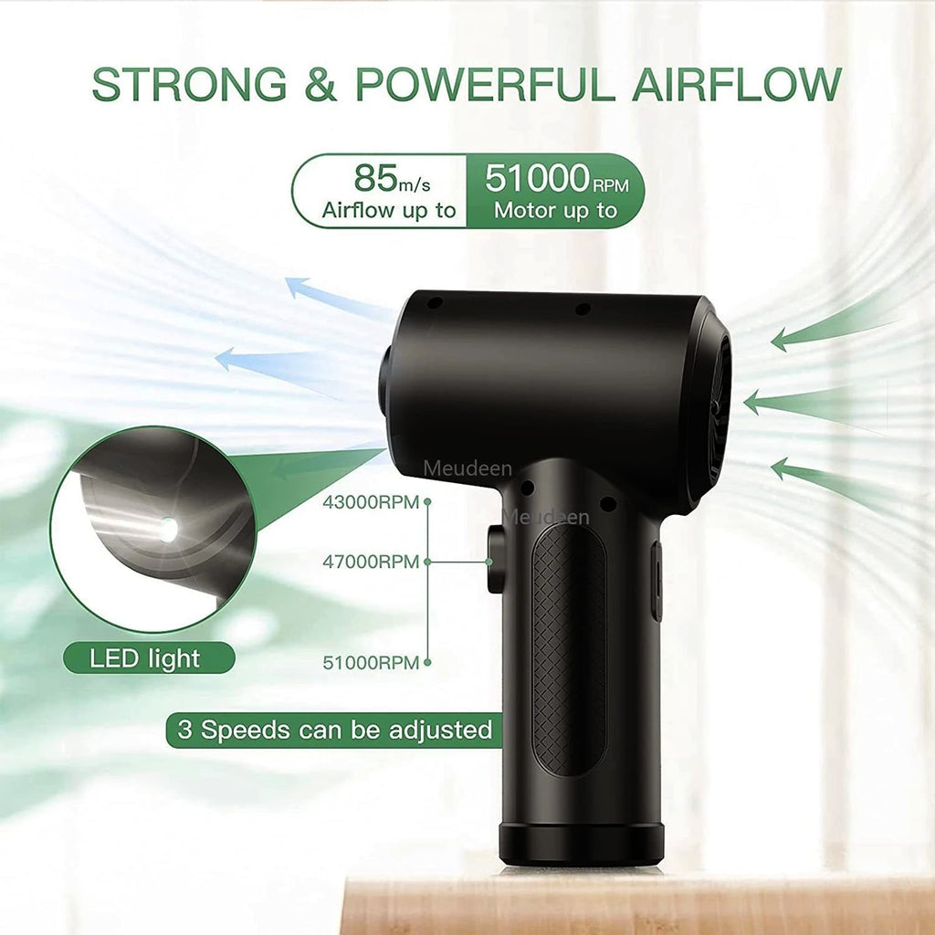 Air Duster Blower Cordless 15000mAh Blower Computer Keyboard Camera Electronics Cleaner