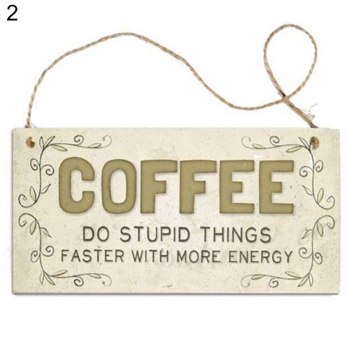 Coffee Kitchen Sign Funny Gift Homewares Decoration Cafe Motivation Home Decor