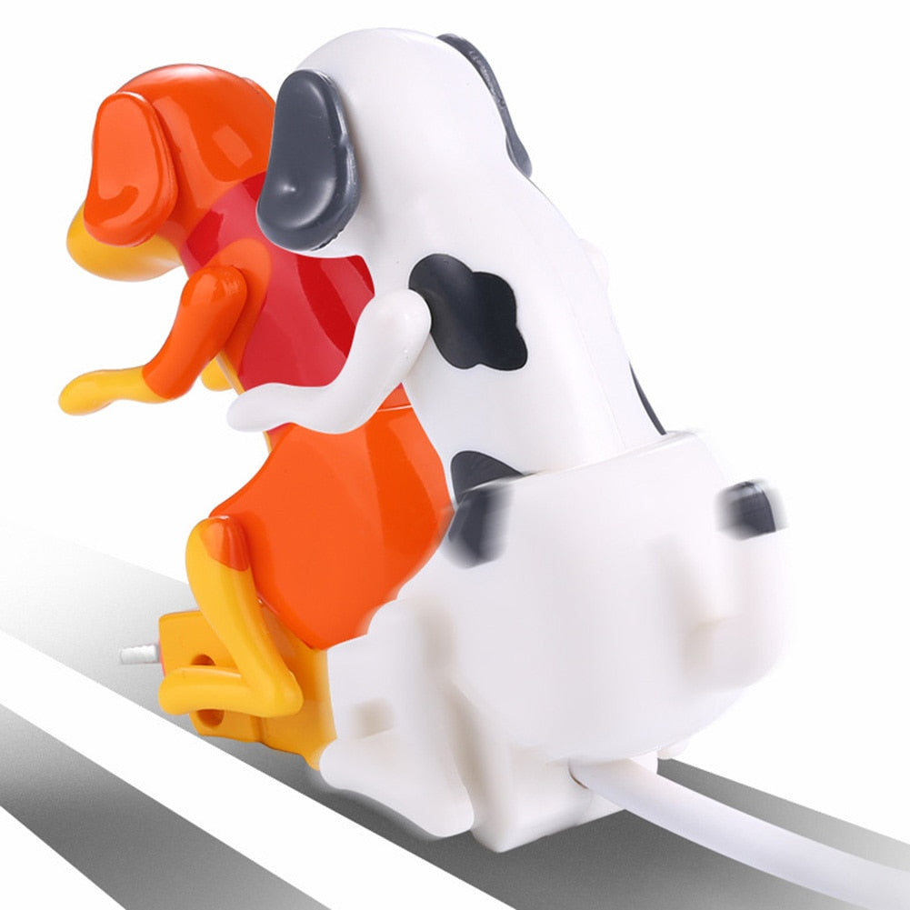 Humping Dog Funny Phone Charging Cable USB Plug Charger