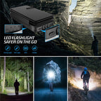 Solar Power Battery Bank Outdoors Phone Fast Charger 43800mAh Off Grid Charging