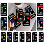 International City iPhone Case Travel Ticket Boarding Pass - Milano Barcelona Berlin Budapest Prague Vienna