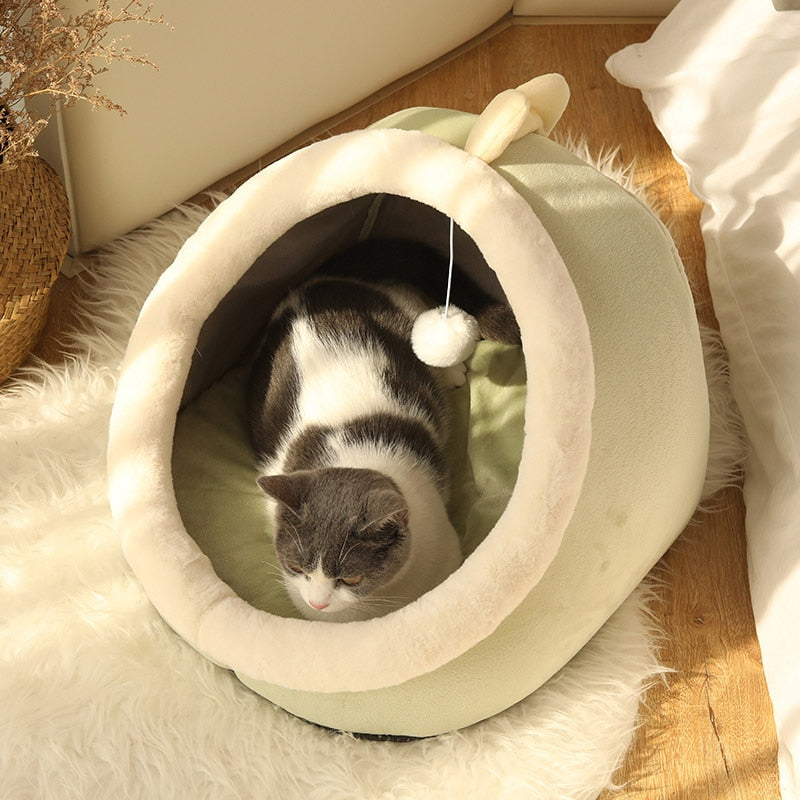 Cat Bed Anxiety Calming Cave For Cats Kittens & Small Dogs