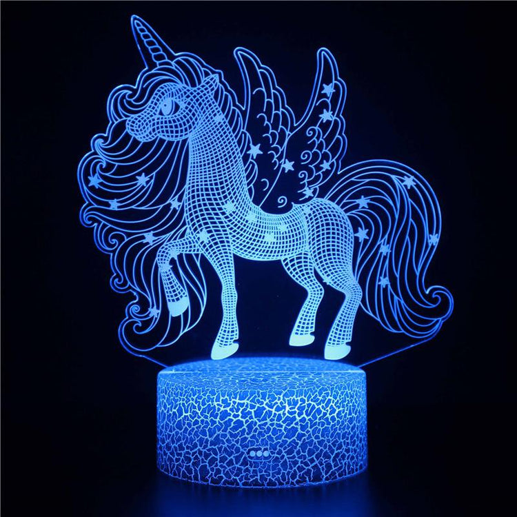 Kids Unicorn Night Light Bedroom Lamp 16 Colours & Remote