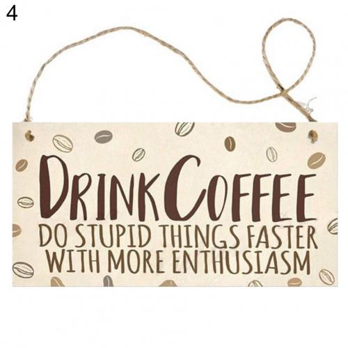 Coffee Kitchen Sign Funny Gift Homewares Decoration Cafe Motivation Home Decor