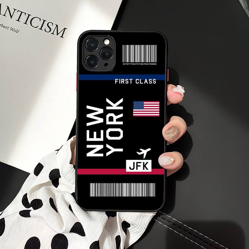 International City iPhone Case Travel Ticket Boarding Pass - Milano Barcelona Berlin Budapest Prague Vienna