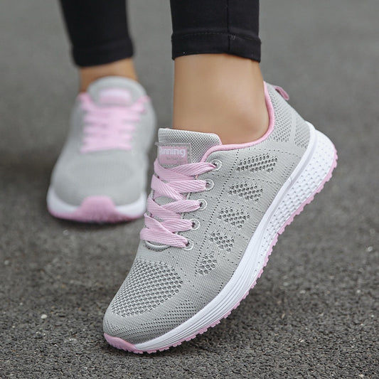 Breathable-Mesh Sneakers Lightweight Runners Casual Trainers Tennis Shoes