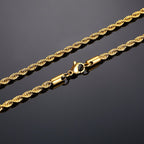 Chain Necklace Classic Stainless Steel Gold Silver 2mm to 5mm