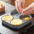 Quad Frying Pan Four-Hole Eggs and Pancakes Kitchen Cooking Skillet