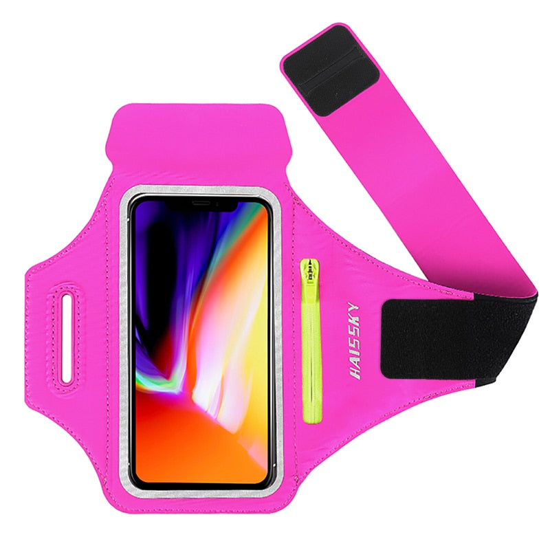 Touchscreen Armband Phone Holder With Zipper Pocket For Running Cycling Sports For iPhone 14 13 12 11 Pro Max XR Samsung S22 S23 Ultra