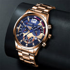 Luxury Fashion Luminous Watch Stainless Steel Band or Leather Strap