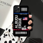 Intrnational City iPhone Case Travel Boarding Pass Airplane - Los Angeles Madrid New York Tokyo Zurich Chicago