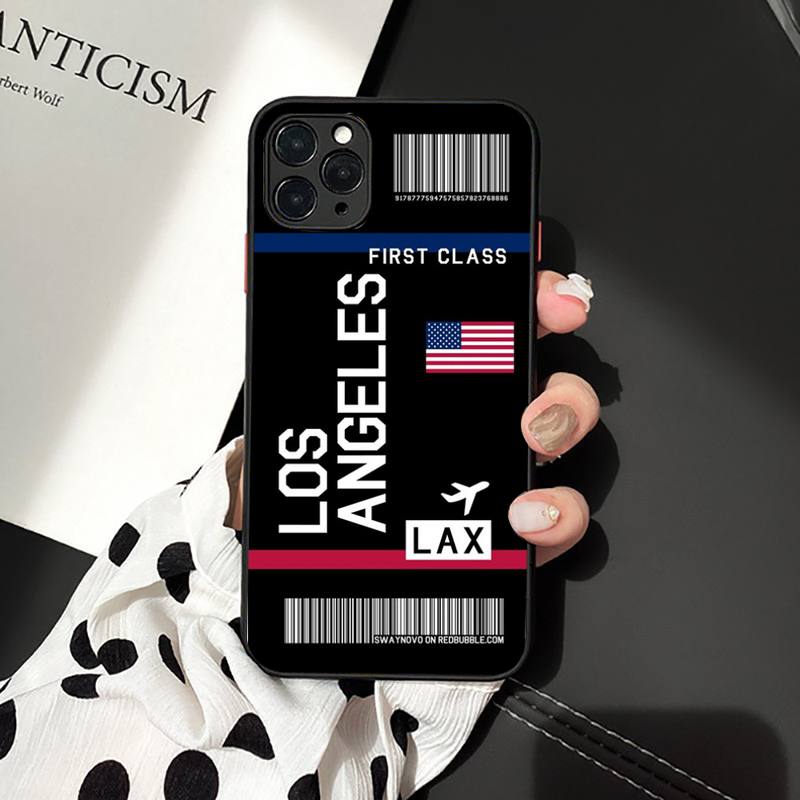 International City iPhone Case Travel Ticket Boarding Pass - Milano Barcelona Berlin Budapest Prague Vienna