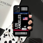 International City iPhone Case Travel Ticket Boarding Pass - Milano Barcelona Berlin Budapest Prague Vienna