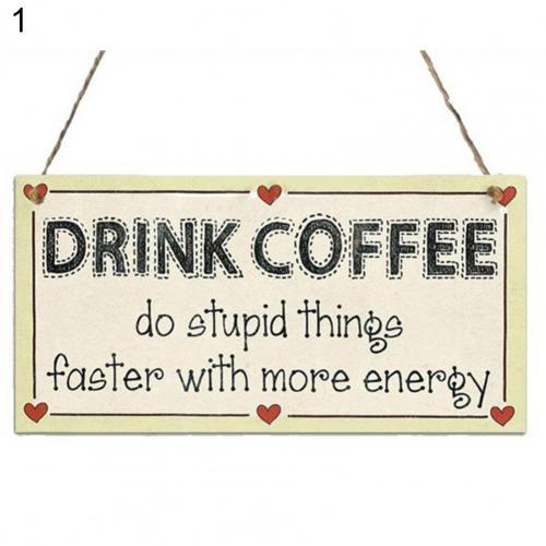 Coffee Kitchen Sign Funny Gift Homewares Decoration Cafe Motivation Home Decor