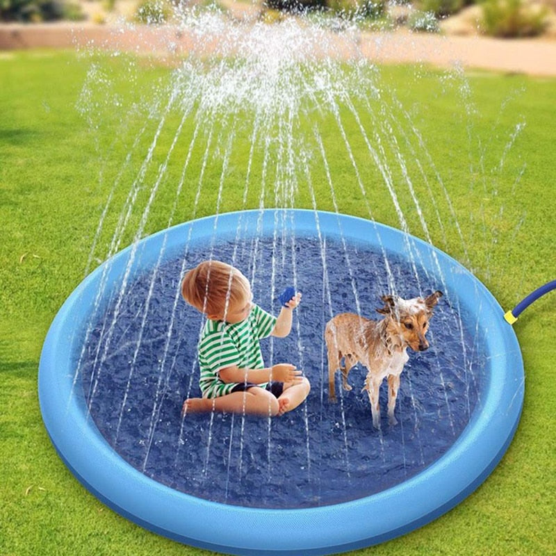 Dog Water Fountain Sprinkler Pets Toy Swimming Pool - Keep Cool