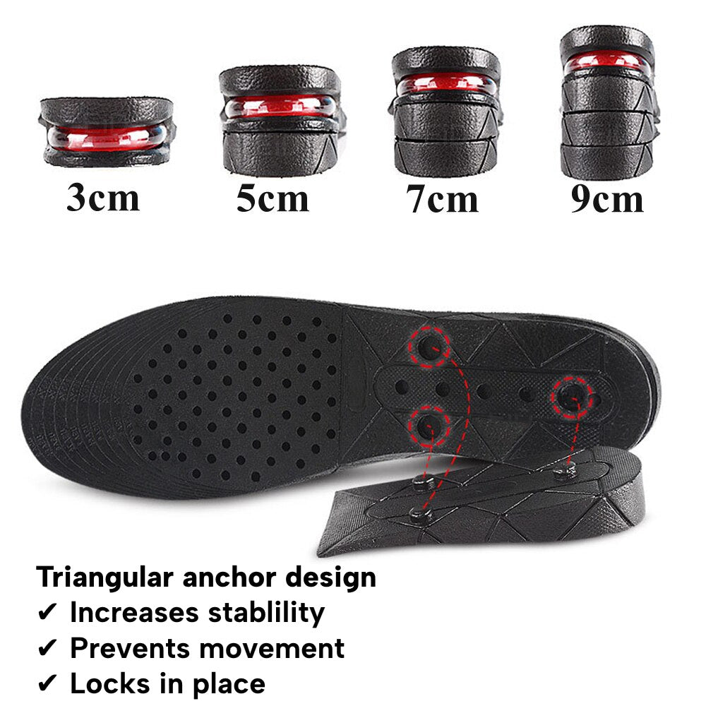 Height Lifting Shoe Insoles Comfort Platform 3cm-9cm Adjustable Size