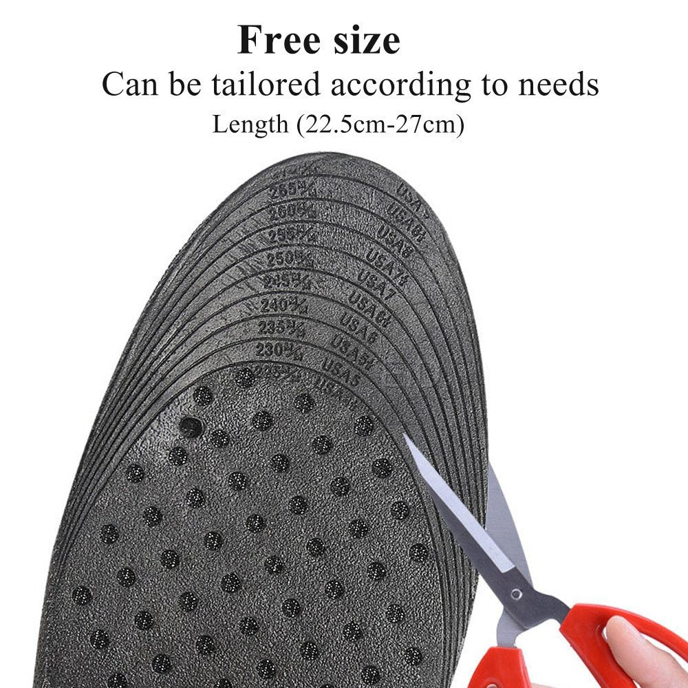 Height Lifting Shoe Insoles Comfort Platform 3cm-9cm Adjustable Size