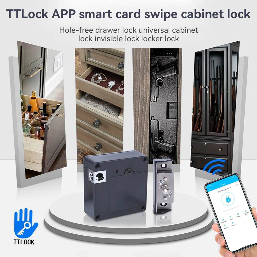 Hidden Secret Lock For Drawers Cupboards Wardrobes - App Control