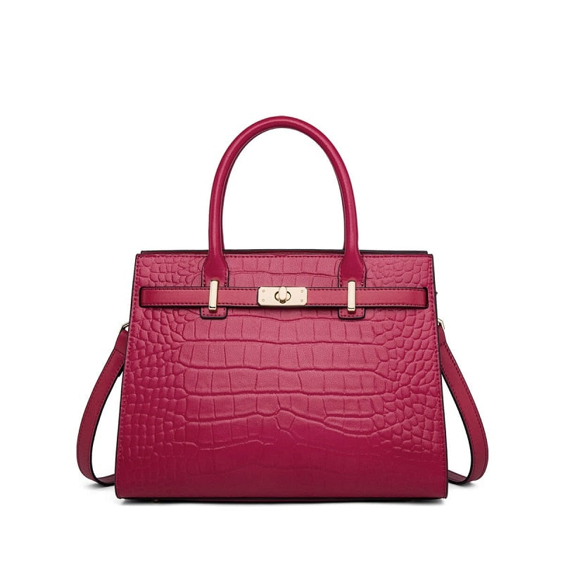 Hollywood Handbag Classic Riviera Genuine Leather Corporate Work Tote