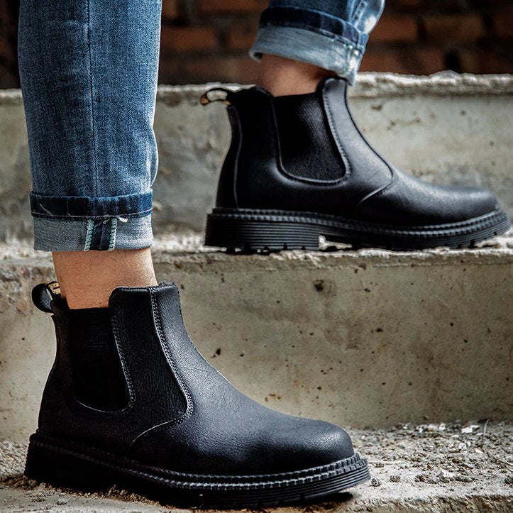 Safety Work Boots Steel-Capped Toes and Anti-Puncture Soles