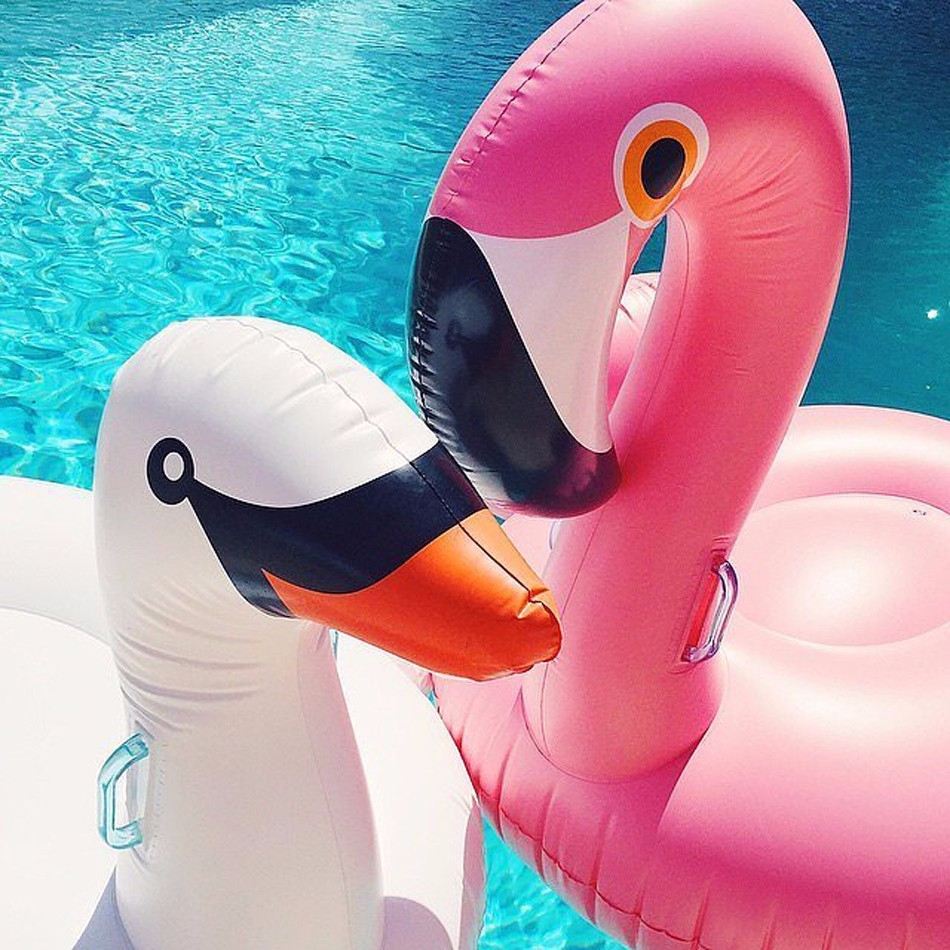 Inflatable Flamingo Blow Up Swimming Pool Ride-on Floating Toy
