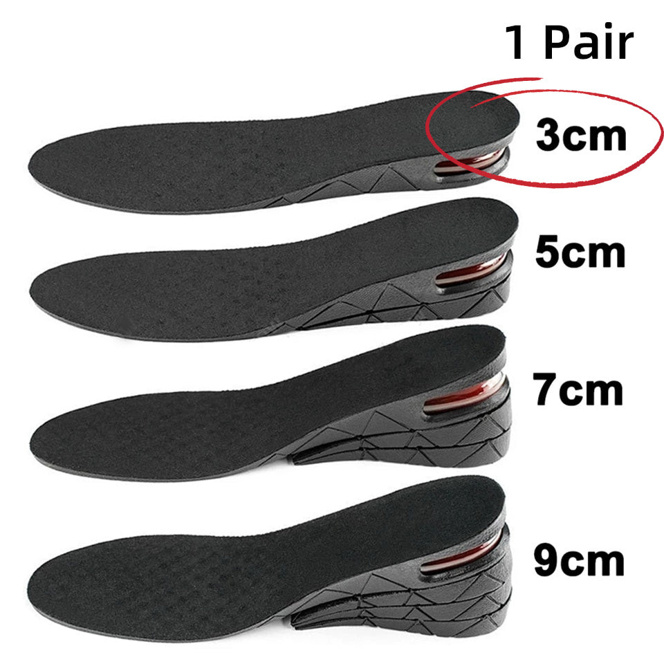 Height Lifting Shoe Insoles 3cm-9cm Adjustable Boosting Inserts Make You Taller