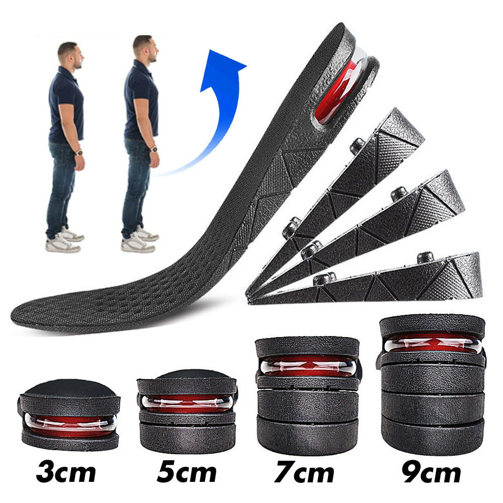 Height Lifting Shoe Insoles 3cm-9cm Adjustable Boosting Inserts Make You Taller