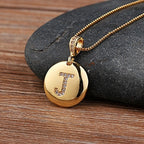 Personalised Your Name Initials Gold Necklace Letter Alphabet A to Z Charm Pendant Jewellery
