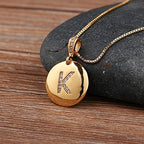 Personalised Your Name Initials Gold Necklace Letter Alphabet A to Z Charm Pendant Jewellery
