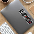 Keep Melbourne Marvellous! - Bumper Laptop Stickers Black Background, 20cm x 5cm