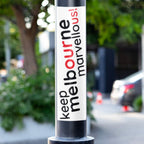 Keep Melbourne Marvellous! Bumper Laptop Stickers - White Background 20cm x 5cm