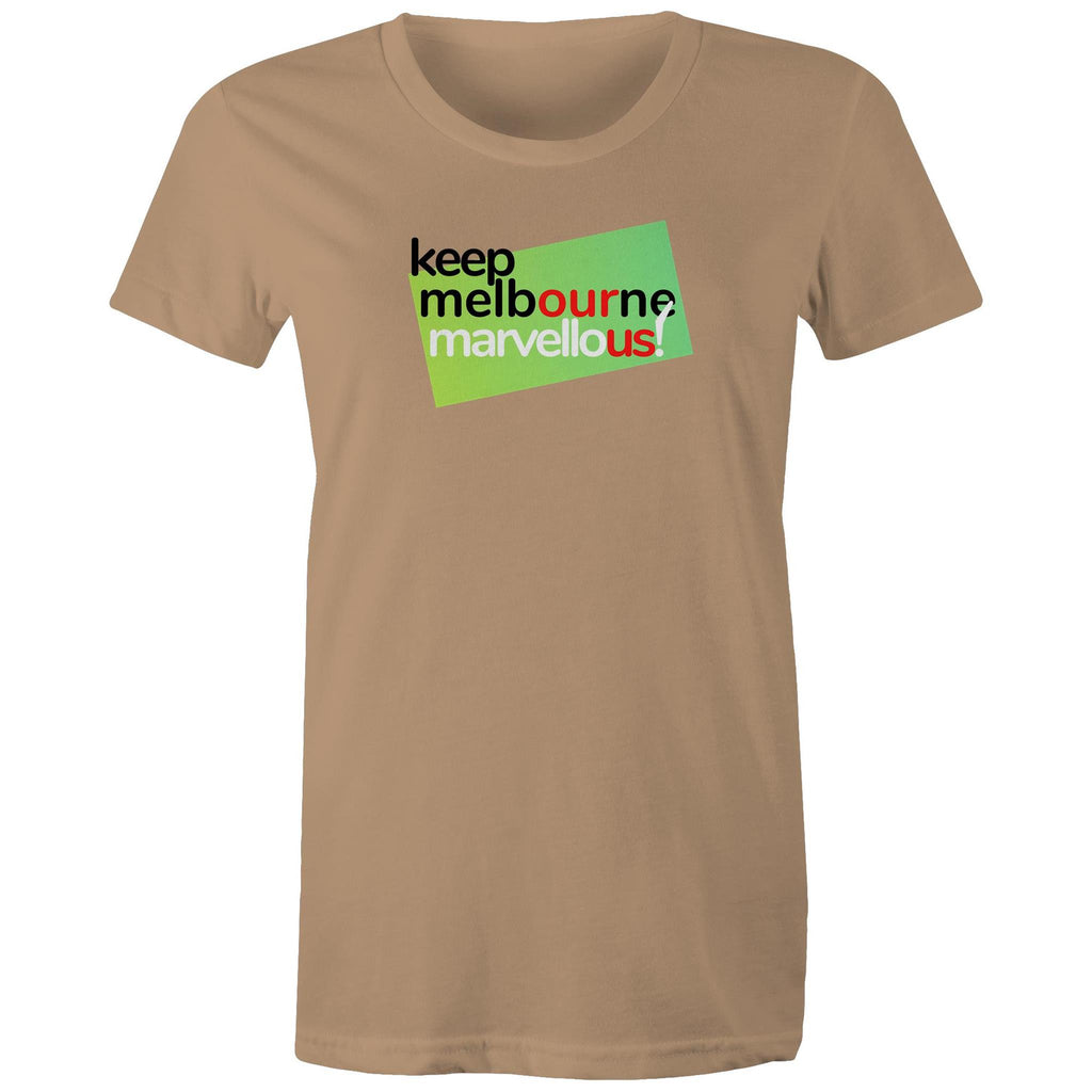 Keep Melbourne Marvellous! T-shirt Women's Hoddle Grid Brand Tee