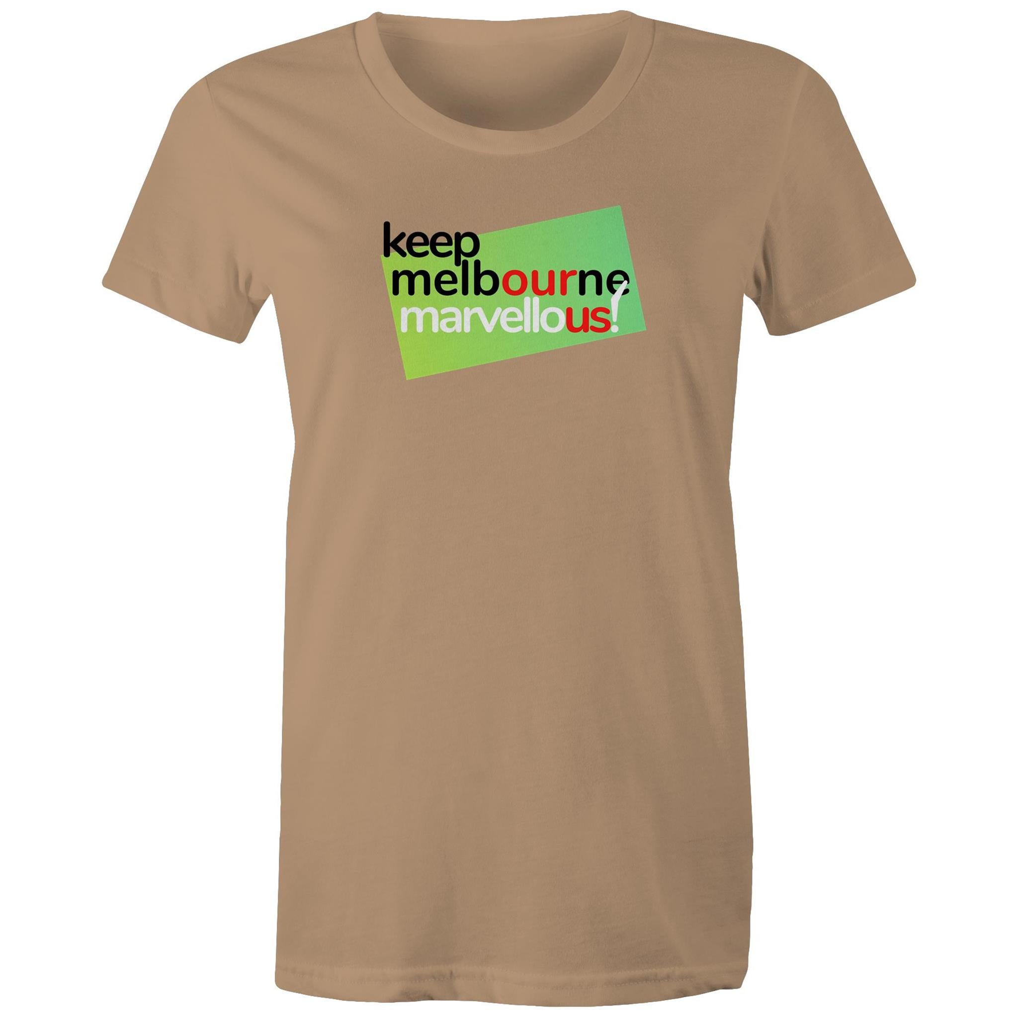 Keep Melbourne Marvellous! T-shirt Women's Hoddle Grid Brand Tee