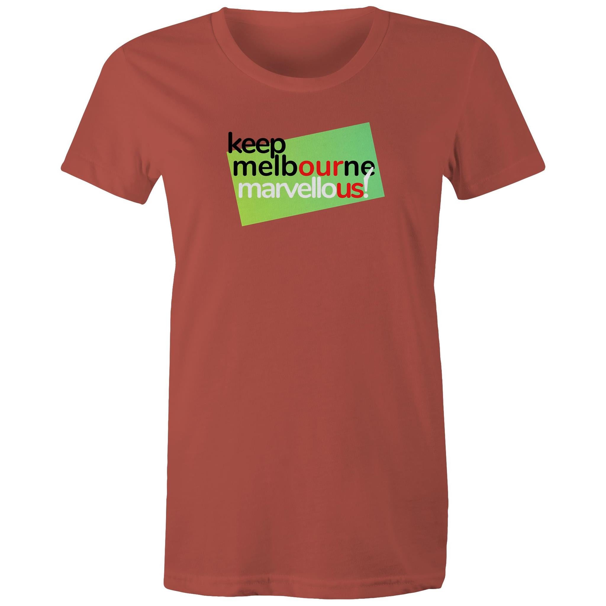Keep Melbourne Marvellous! T-shirt Women's Hoddle Grid Brand Tee