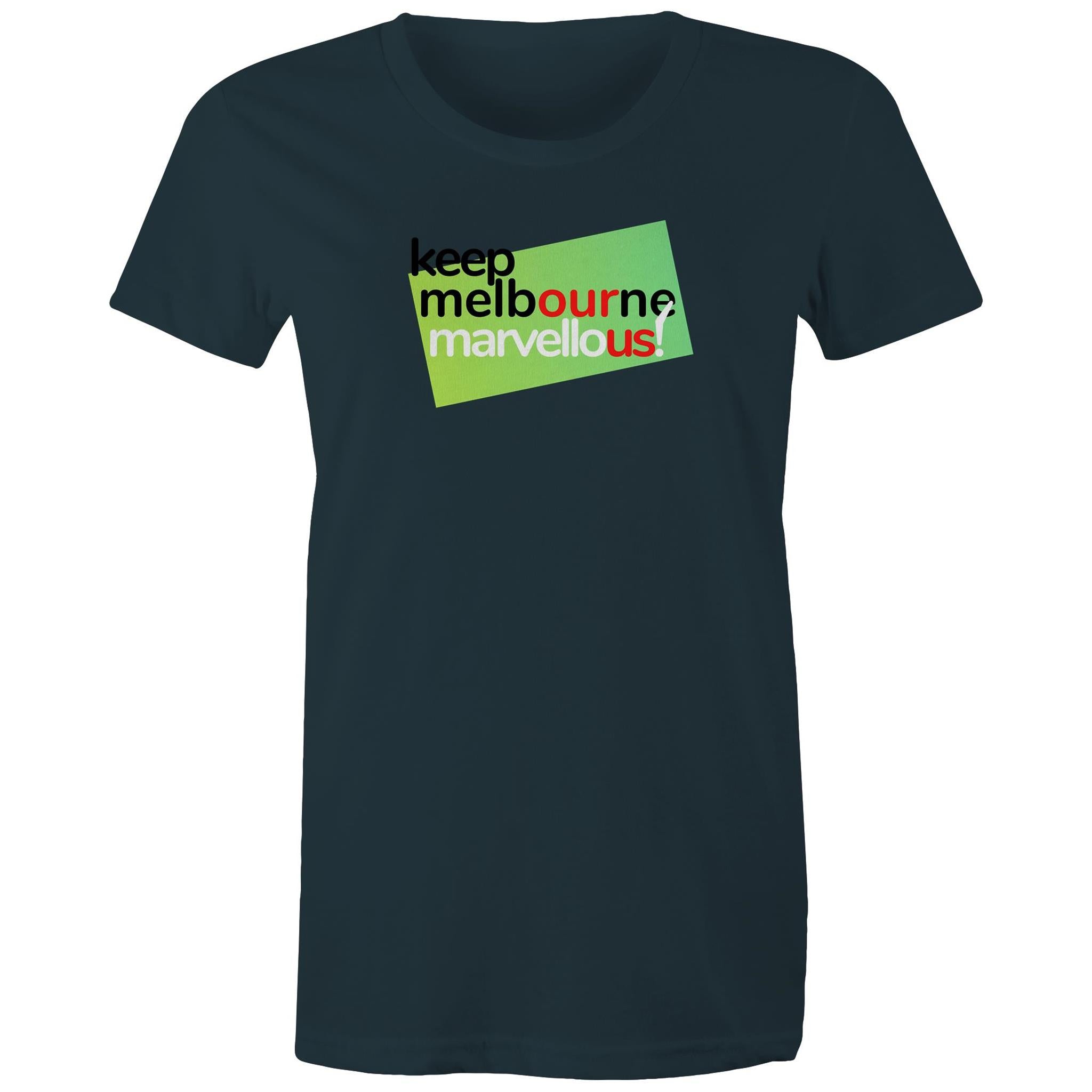 Keep Melbourne Marvellous! T-shirt Women's Hoddle Grid Brand Tee