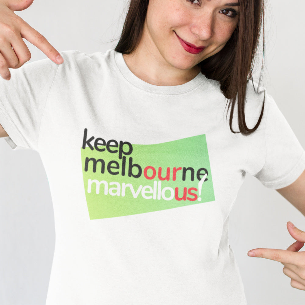 Keep Melbourne Marvellous! T-shirt Women's Hoddle Grid Brand Tee