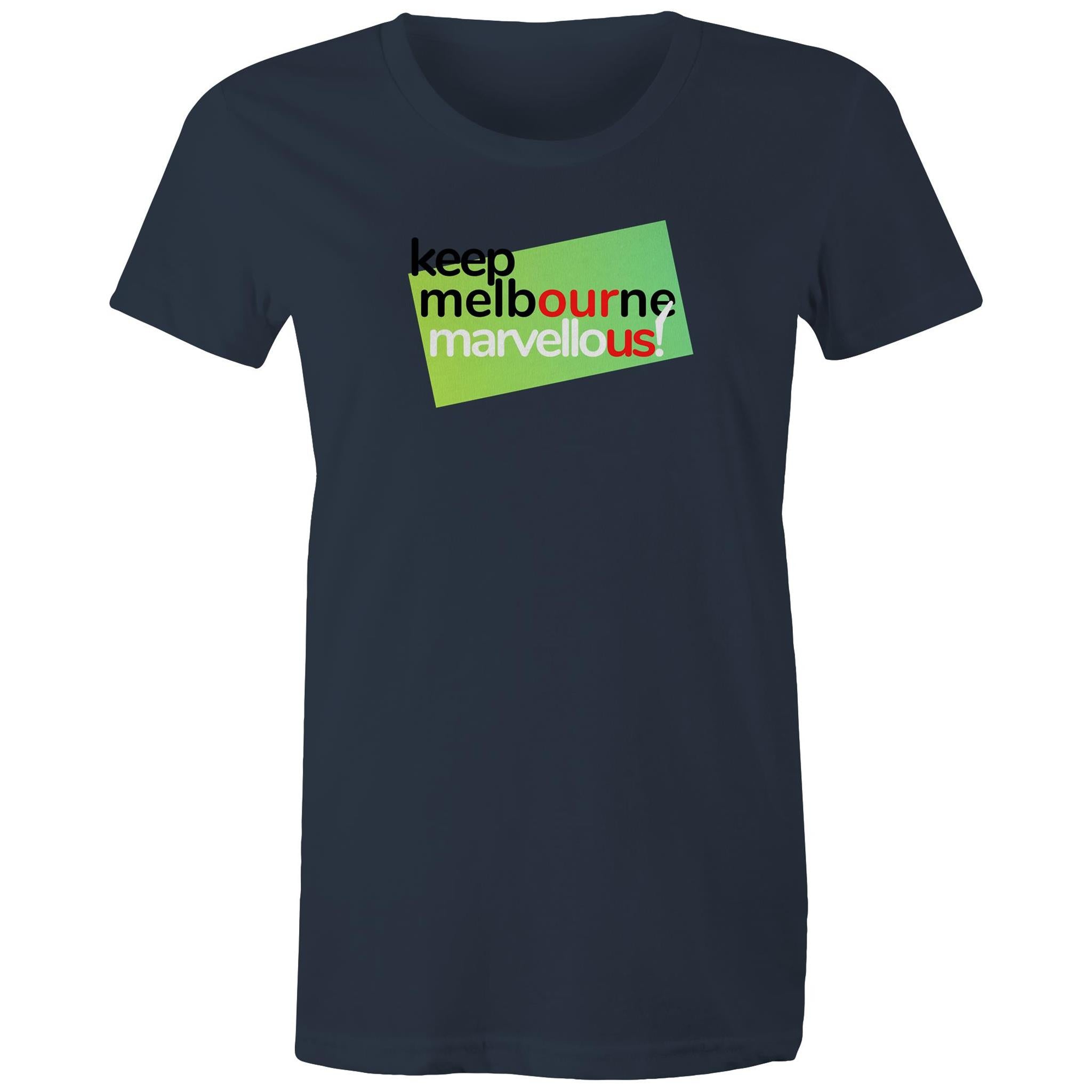 Keep Melbourne Marvellous! T-shirt Women's Hoddle Grid Brand Tee