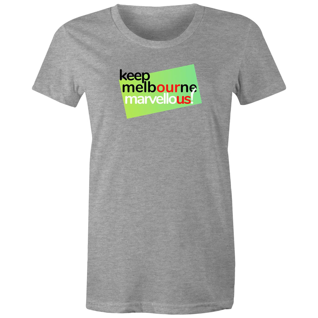 Keep Melbourne Marvellous! T-shirt Women's Hoddle Grid Brand Tee