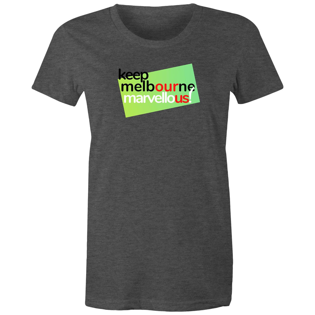 Keep Melbourne Marvellous! T-shirt Women's Hoddle Grid Brand Tee