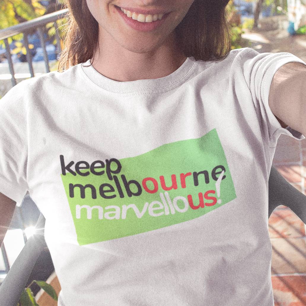 Keep Melbourne Marvellous! T-shirt Women's Hoddle Grid Brand Tee