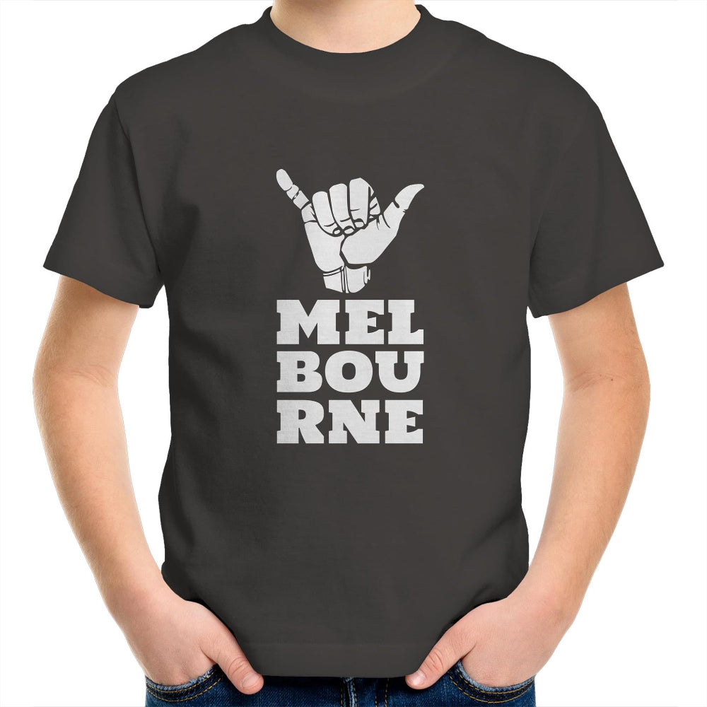 Kids T-shirt "Melbourne Shaka" Rock On Funny Hand Sign Tee